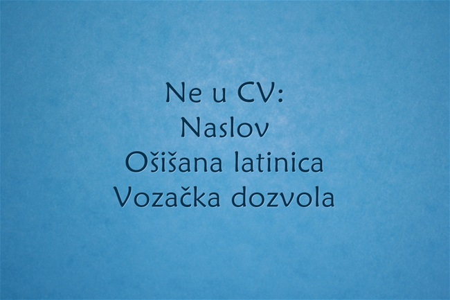 Kako NE pisati CV!